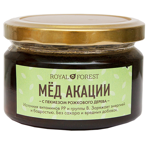 Мёд акации с пекмезом рожкового дерева Royal Forest