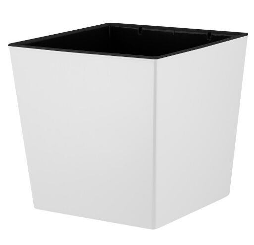 InGreen Горшок для цветов, 11,6 л, d 250 мм, пластик, белоснежный жасмин, LONDON Cube, 1/6