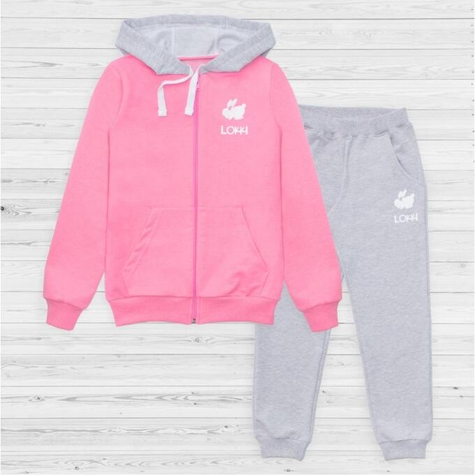 Спортивный костюм Pink серо розовый