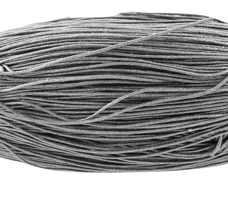 Шнур хлопковый вощеный, 2мм, серый, Китай, 1 метр