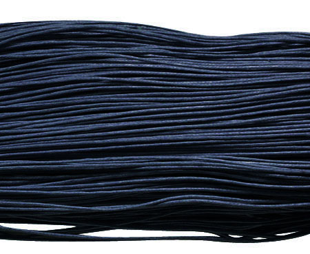 Шнур хлопковый вощеный, 2мм, джинсово-синий, Китай, 1 метр