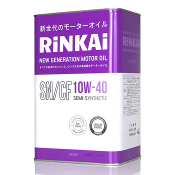 Масло моторное RINKAI 10W40 SN/CF  (бензин/полусинтетика) 4л (1/4)