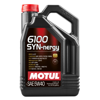 Масло моторное MOTUL 6100 Syn-nergie 5W40 SN, A3/B4 полусинтетика 4л (1/4)