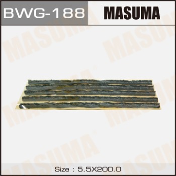 Шнурки MASUMA Черные L.200mm,   (подложка 5 шнурков)
