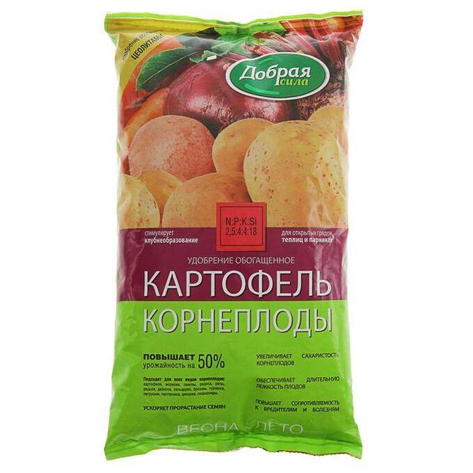 Удобрение открытого грунта Добрая Сила &quot;Картофель-Корнеплоды&quot;, пакет, 0,9 кг