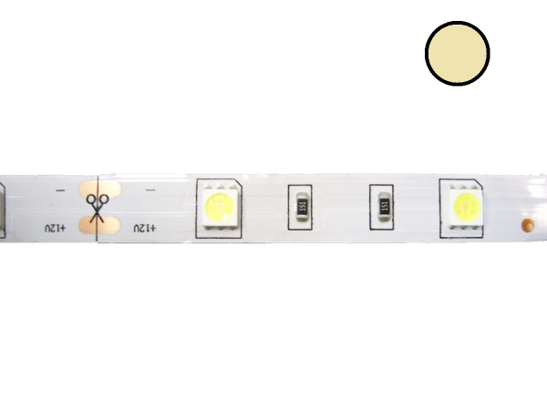 Лента с/диод Огонёк 5050 Теплый (IP20, 30 свд/м) 5м