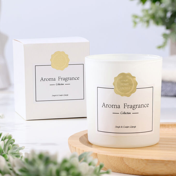 СИМА-ЛЕНД Свеча ароматическая в стакане &quot;Aroma candle&quot;, 7х8 см, английская груша и фрезия
