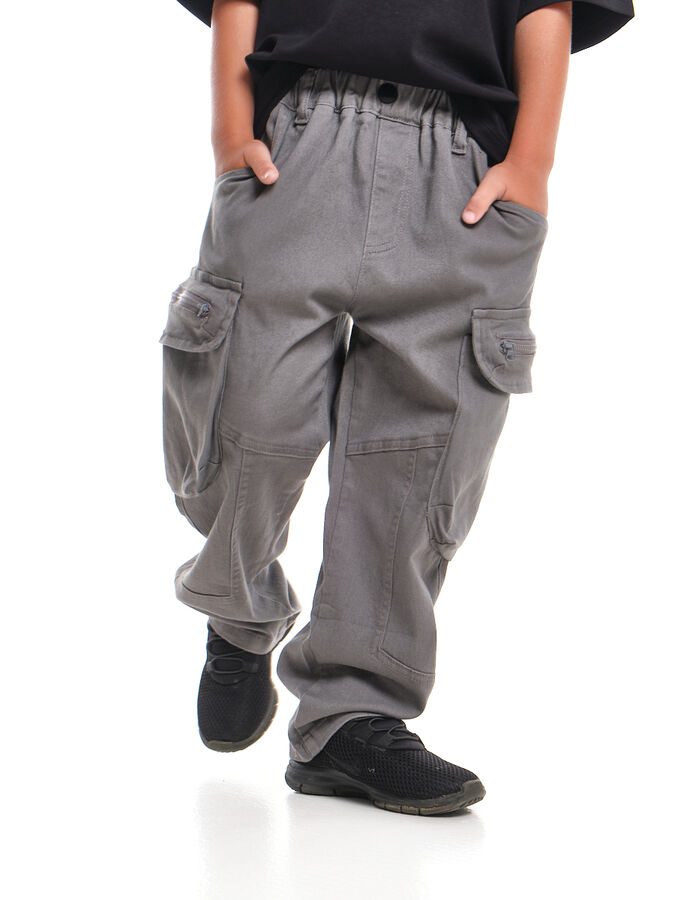 Mini Maxi Брюки карго (98-122см) 33-72070-1(2) серый