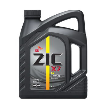 Масло моторное ZIC  X7  LS  5w30  SN/CF, ACEA C3, Dexos2   4л  (бензин, синтетика) (1/4)