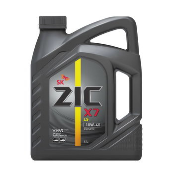 Масло моторное ZIC  X7  LS 10w40  SM/CF, ACEA C3   4л  (бензин, синтетика) (1/4)