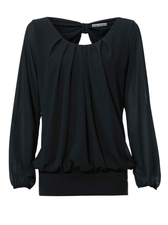 Легкая черная кофта. Блузка Ashley Brooke. Черная блузка. Черная кофточка. Черная нарядная блузка.