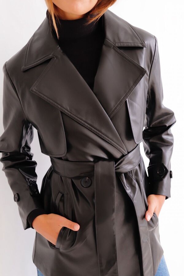 martichelli 8500 Куртка с эффектом кожи чёрная