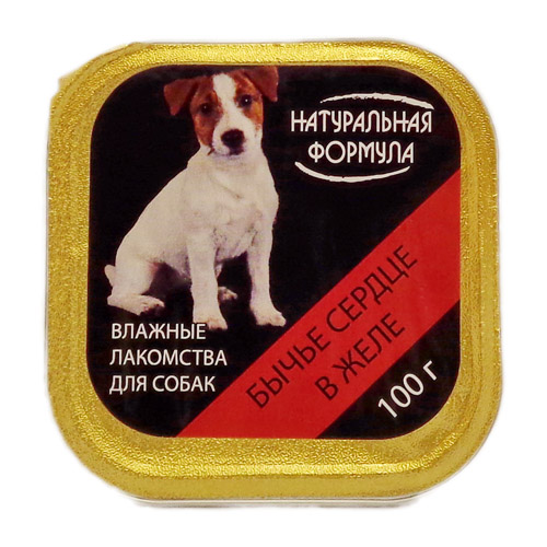 НАТУРАЛЬНАЯ ФОРМУЛА Бычье сердце в желе д/с 100 гр лам. 1/15