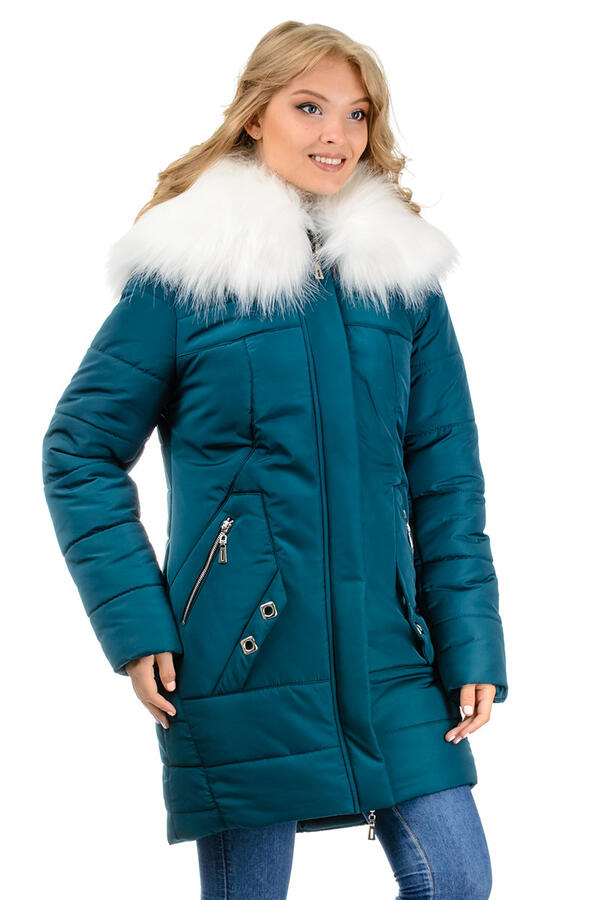 Зимняя куртка-парка «Снежана», р-ры 46-52, №219 зеленый