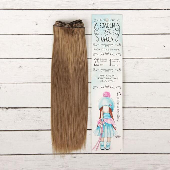 Школа талантов Волосы - тресс для кукол «Прямые» длина волос: 25 см, ширина: 100 см, цвет № 28В