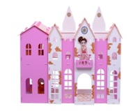 Домик для кукол &quot;Замок Джульетты&quot; бело-розовый (с мебелью) KRASATOYS 000261