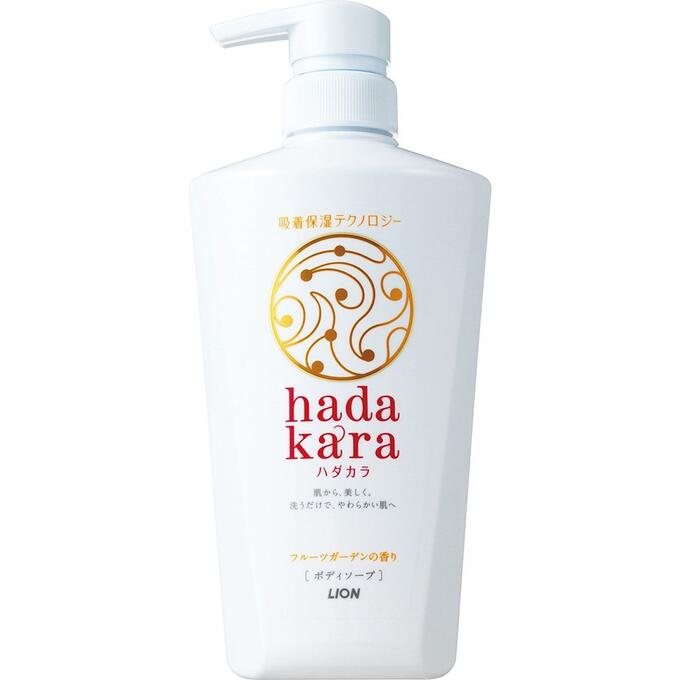 Lion Увлажняющее жидкое мыло для тела с аром. тропического фруктового сада “Hadakara&quot; (дозатор) 500 мл