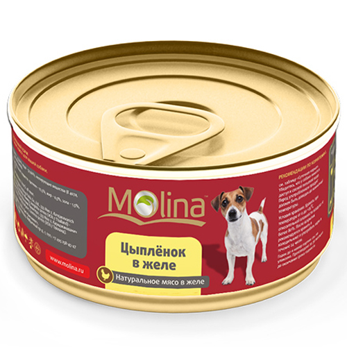 Molina Консервы с цыпленком в желе для собак