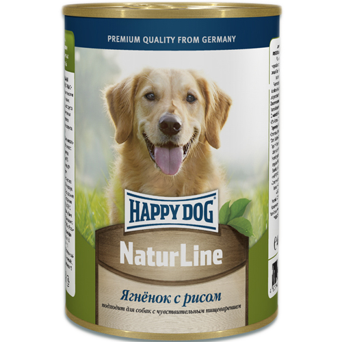 Happy Dog NaturLine конс 400гр д/соб Ягненок/Рис (1/20)