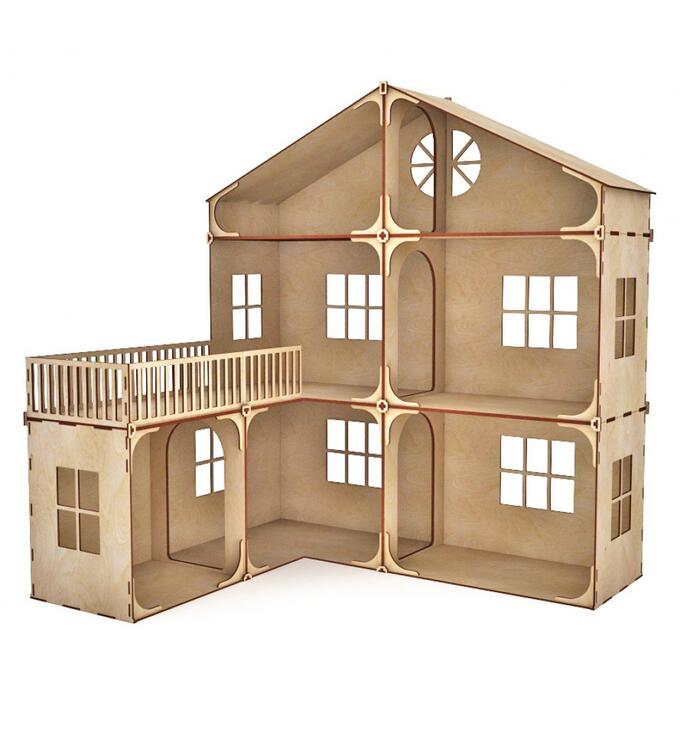 ИГРАЕМ ВМЕСТЕ Модульный кукольный домик с балконом