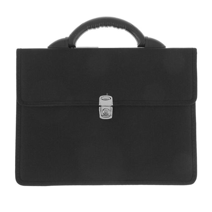 Calligrata Портфель деловой 350 х 260 х 100 мм, текстильный, 2 отделения, К 1С11 &quot;Выборг&quot;, чёрный