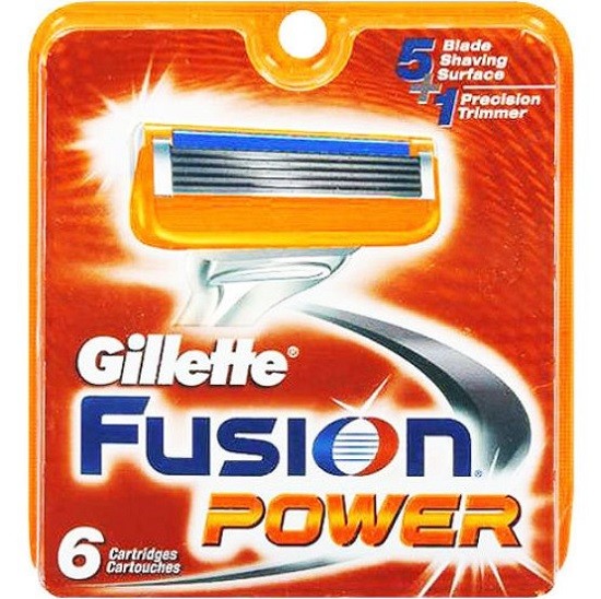 GILLETTE FUSION Power Сменные кассеты для бритья 6шт