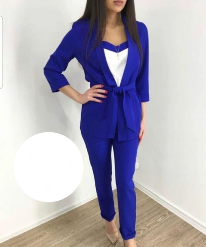 Синий костюм для женщин