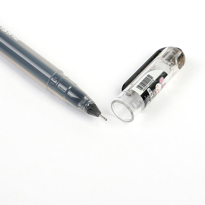 Ручка гелевая, 0.38 мм, чёрный, прозрачный корпус, бесстержневая, игольчатый пишущий узел
