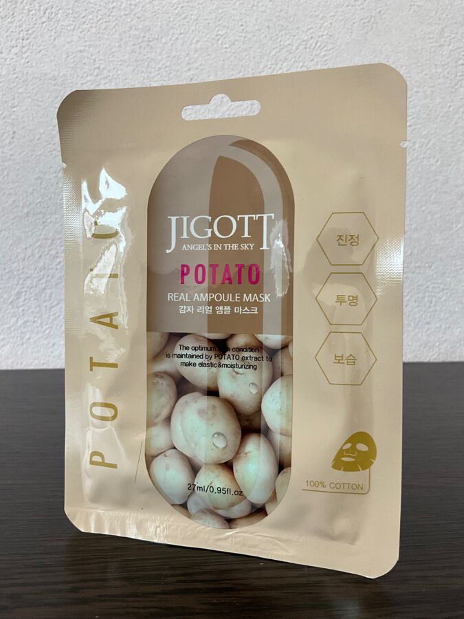 Jigott Тканевая маска для лица с экстрактом картофеля, 1 шт. Тканевые маски