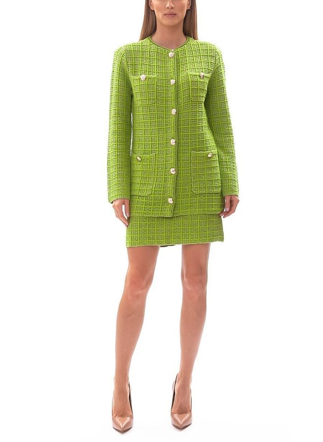 Patrizia Pepe Кардиган - TWEED ASPARAGUS