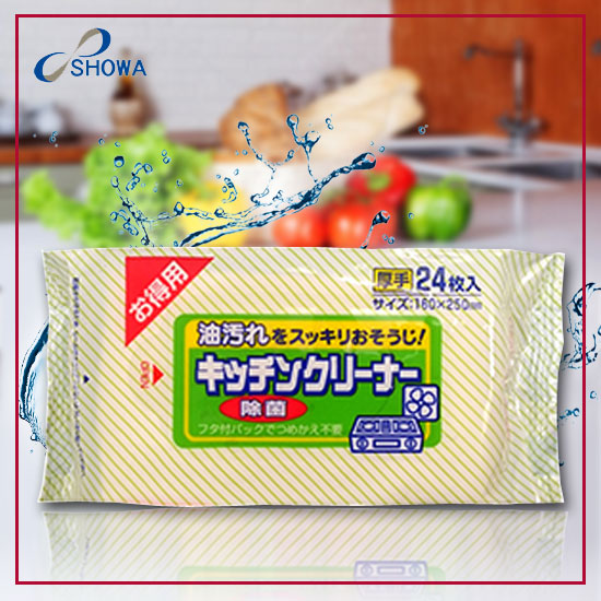 &quot;Showa Siko&quot; &quot;Kitchen cleaner&quot; Влажные салфетки для удаления жировых загрязнений на кухне, 24 шт.