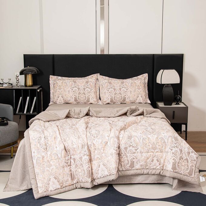 Viva home textile Комплект постельного белья Сатин с Одеялом 100% хлопок OB181