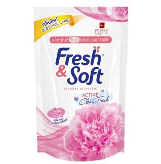 Lion &quot;Essence Fresh &amp; Soft&quot; Средство для стирки жидкое 400мл &quot;Pink Elegance&quot;  (Lovely Kiss) (мягкая упак.) /24шт/ Таиланд