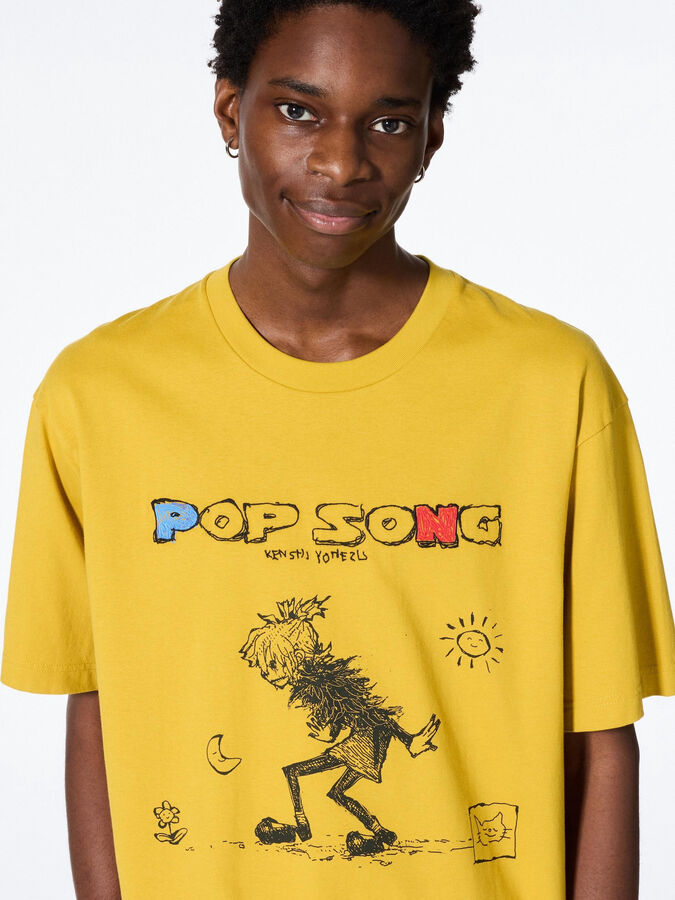 UNIQLO - хлопковая футболка Kenshi Yonezu POP SONG - 45 YELLOW