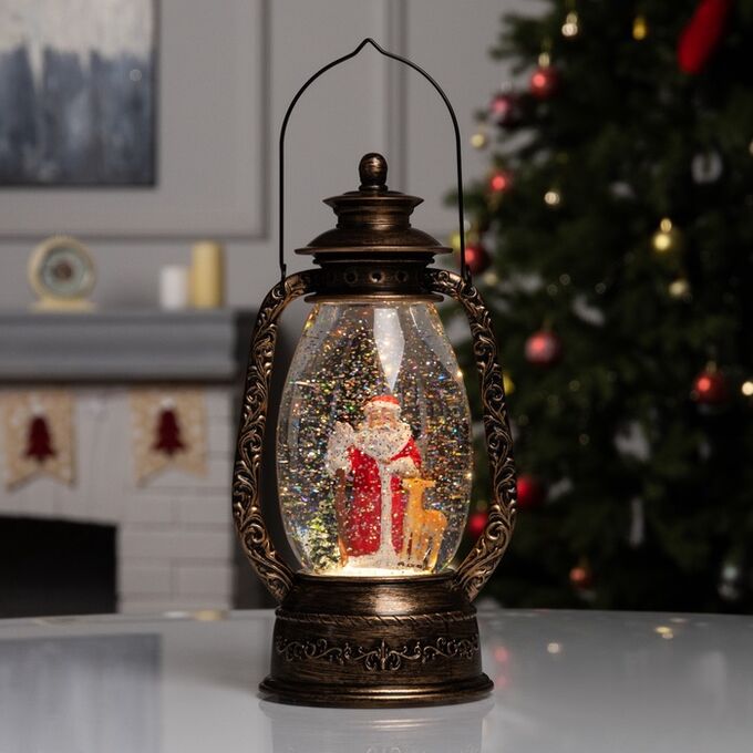Luazon Lighting Фигура светодиодная «Дед Мороз» 26x14x12 см, от бат. батарейки ААx3 (не в комплекте), USB, свечение тёплое белое