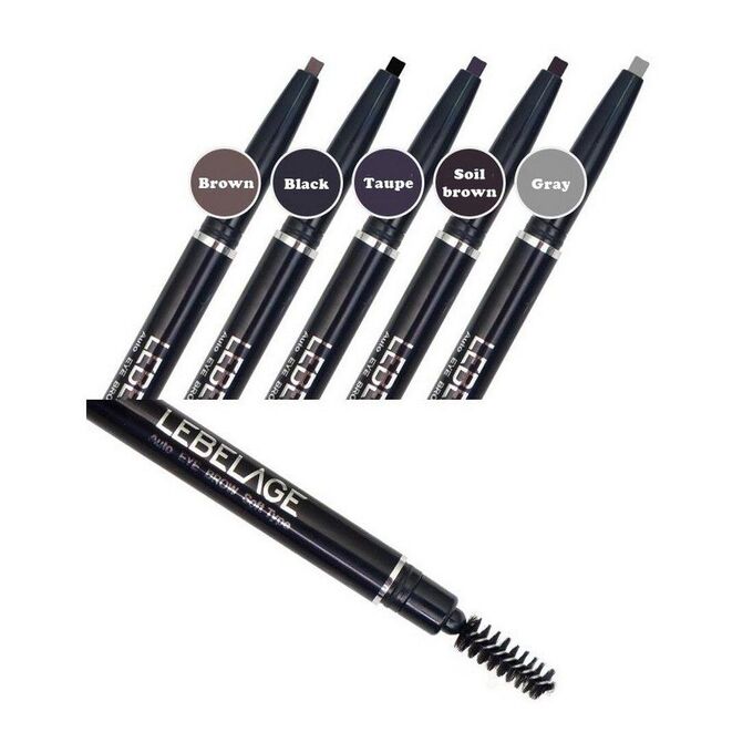 Lebelage Автоматический карандаш для бровей Auto Eye Brow Soft Type, серый