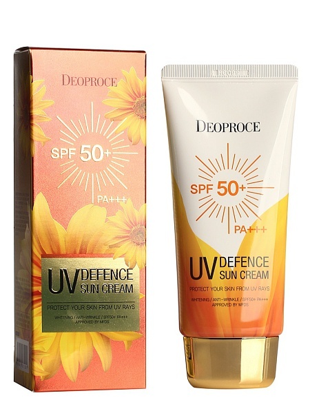 DEOPROCE UV DEFENCE SUN cream Легкий увлажняющий солнцезащитный крем SPF50+ PA+++ 70 гр