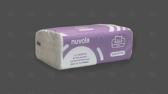 Мир упаковки Салфетки бумажные в мягкой упаковке 2сл 200шт Nuvola