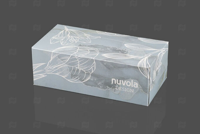 Мир упаковки Салфетки бумажные в коробке 2сл 200шт Nuvola Design Grey