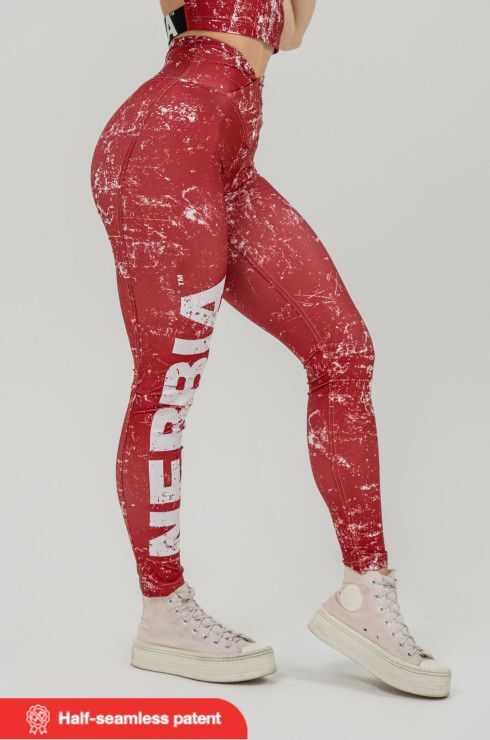 Леггинсы NEBBIA Workout leggings ROUGH GIRL (Красный)(616)