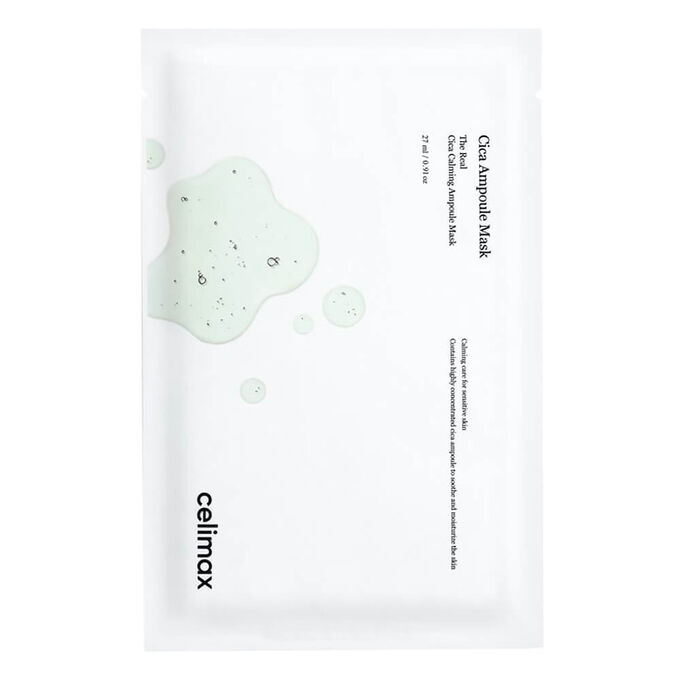 Celimax Успокаивающая тканевая маска на основе центеллы The Real Cica Calming Ampoule Mask, 27мл