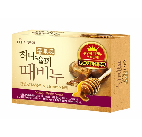 Мыло туалетное Mukunghwa Honey Body Soap отшелушивающее с медом 90г Корея