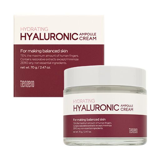 TENZERO Крем для лица, шеи и декольте с Гиалуроновой кислотой HYDRATING HYALURONIC AMPOULE CREAM 2X, Ю. Корея, 70 г