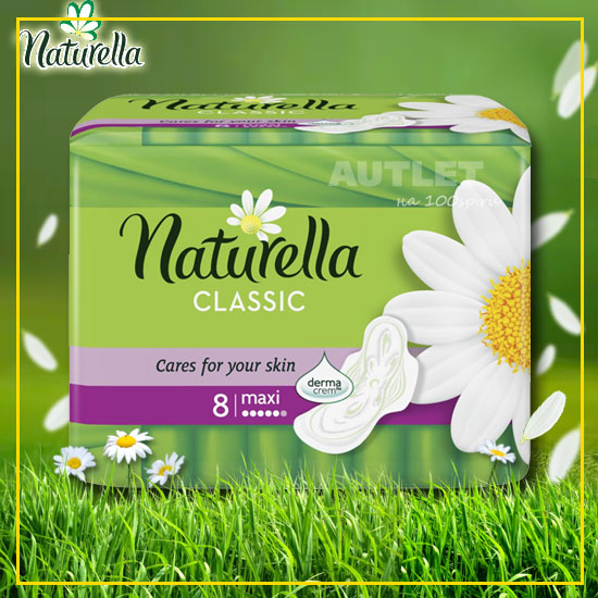 NATURELLA Classic Женские гигиенические прокладки ароматизир с крылышками Camomile Maxi Single, 7 шт