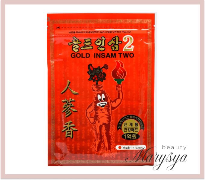 Корейский пластырь согревающий с красным женьшенем Gold Insam Two 2 ...