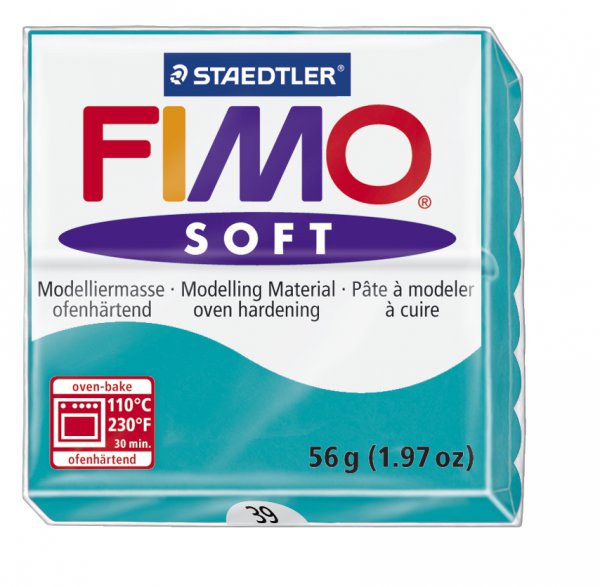 FIMO Soft полимерная глина, запекаемая в печке, уп. 56г цв.мята арт.8020-39