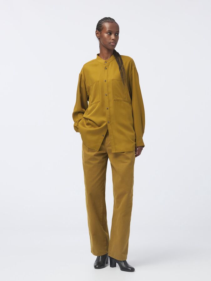 UNIQLO Женская блузка, горчичный
