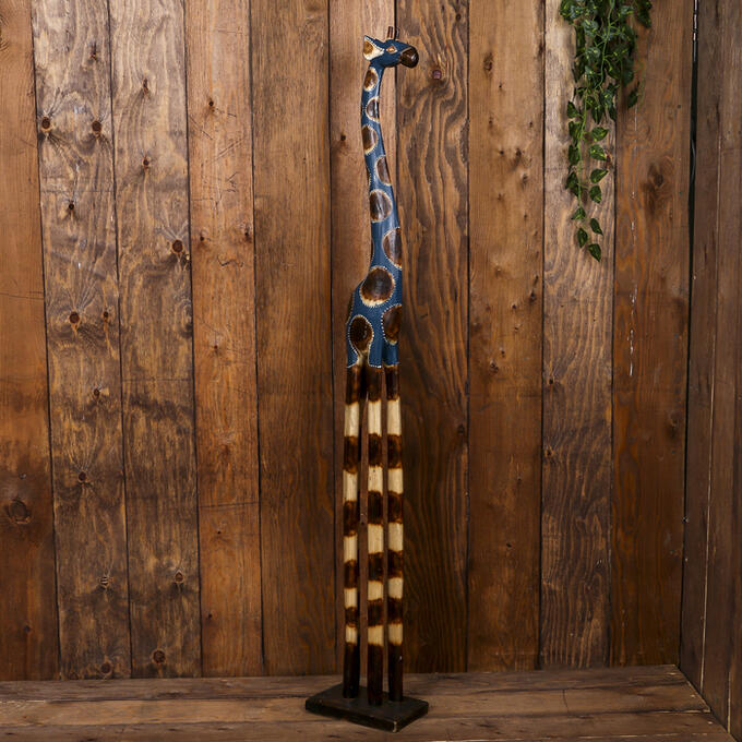 СИМА-ЛЕНД Сувенир дерево &quot;Синий пятнистый жираф&quot; 14х22х150 см