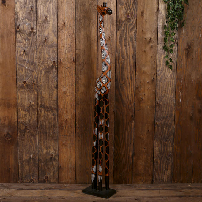 СИМА-ЛЕНД Сувенир дерево &quot;Жираф с ромбами&quot; 16х25х150 см