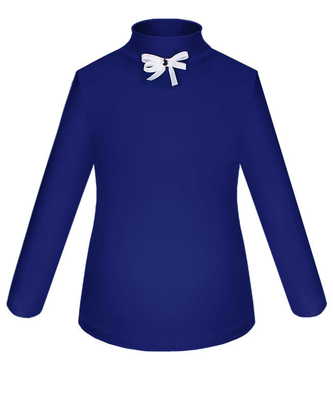 Синяя школьная блузка для девочки Цвет: синий
